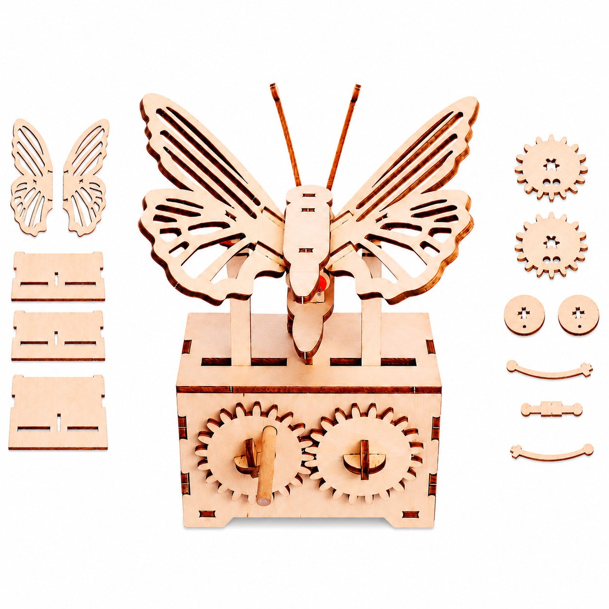 Papillon batifolant mécanique à construire
