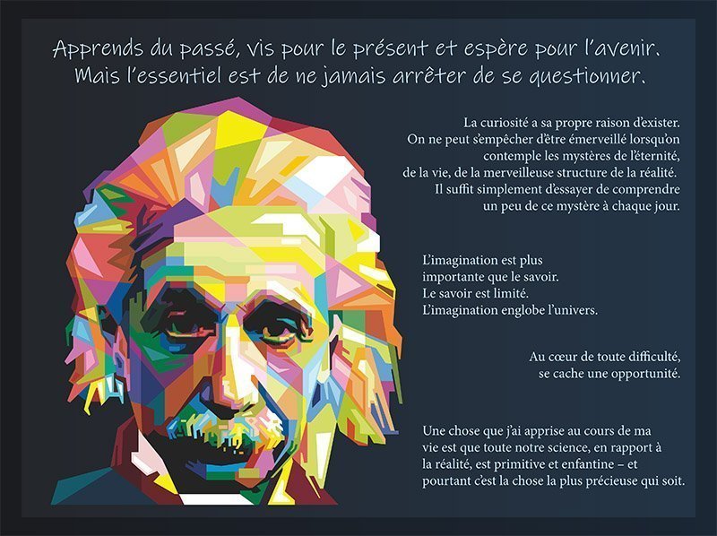 Sagesse d'Einstein - Affiche et tapis de souris