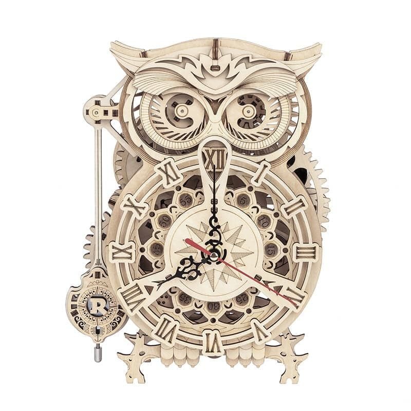 Horloge Hibou en bois à construire
