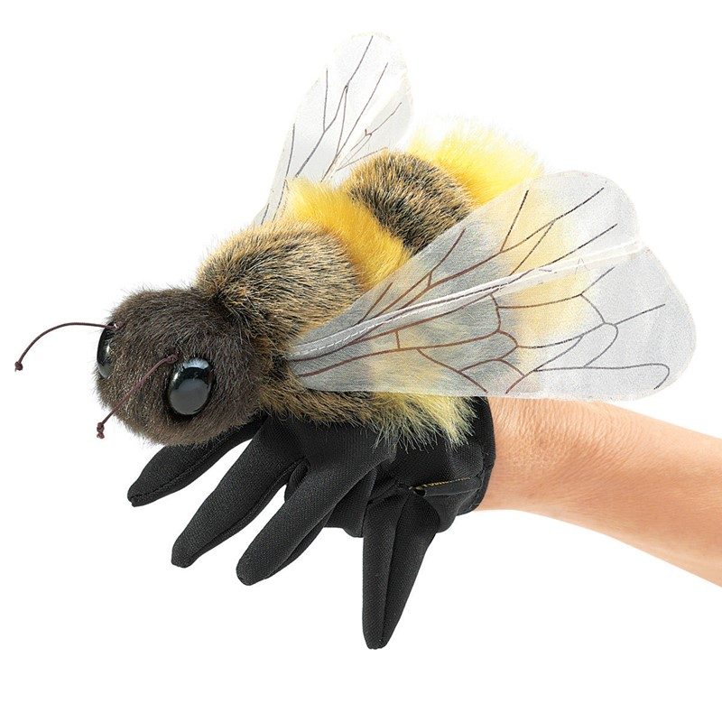 Peluche marionnette abeille