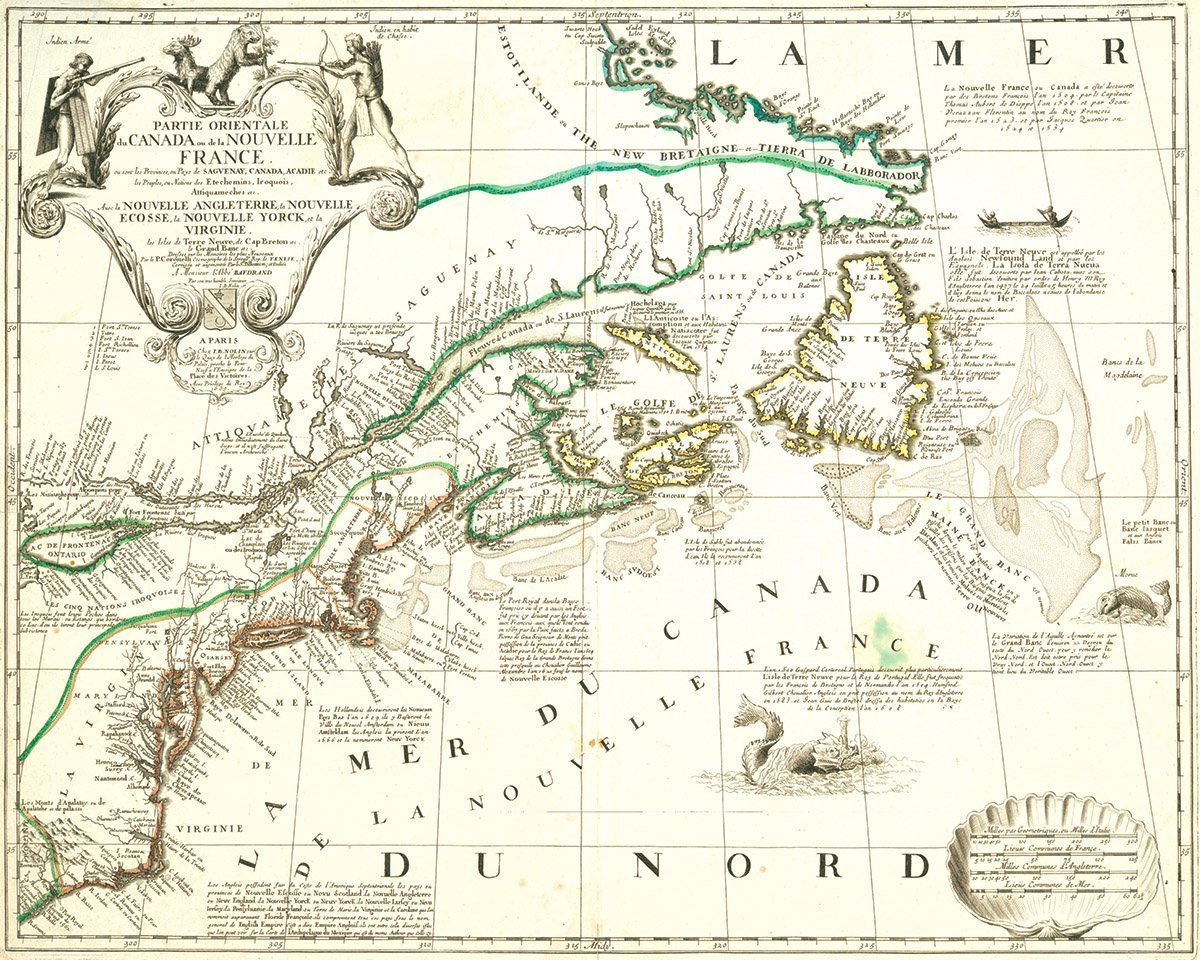 Carte de la Nouvelle-France (1689) - Affiche