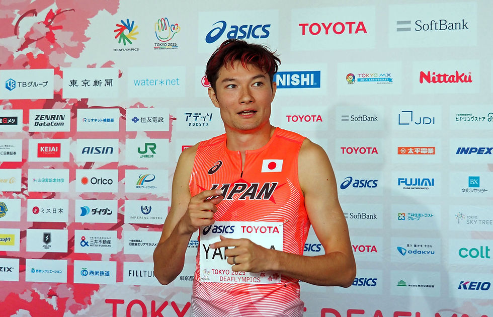 男子200m銀メダルの山田真樹選手