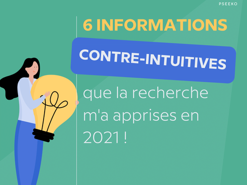 6 informations contre-intuitives que la recherche m'a apprises en 2021