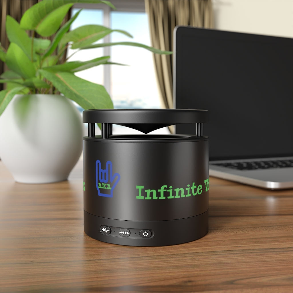 Infite AKASharzie Vibes Metal Bluetooth Speaker and Wireless Charging Pad