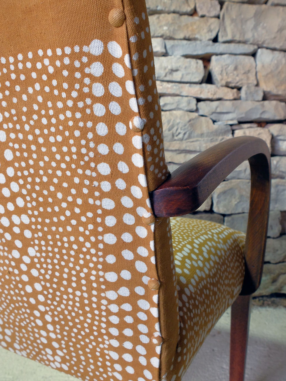 Miniature : Fauteuil bridge ocre