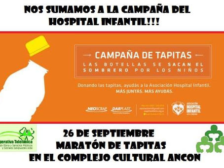 "Todo por Vos" participa en la recolección de tapitas para el Hospital Infantil.