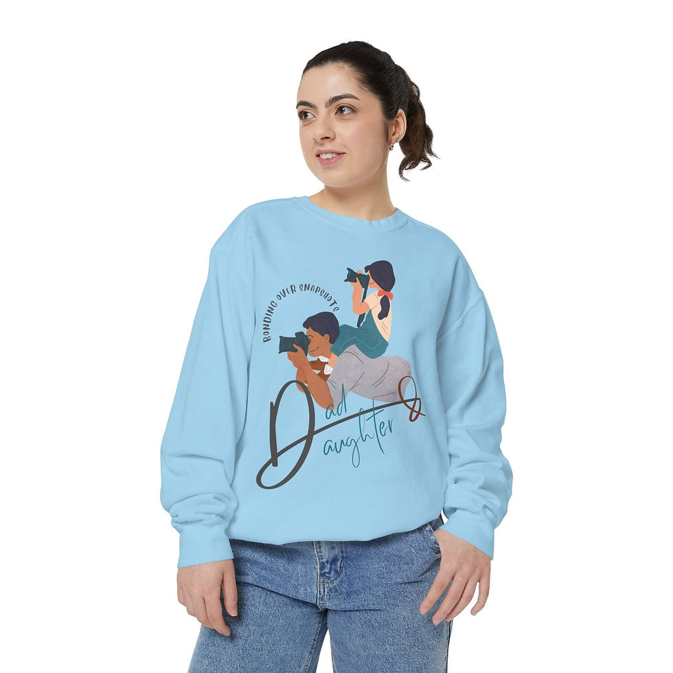Chambray Women's 'Dad's Angelic Nexus' Sweatshirt Front View