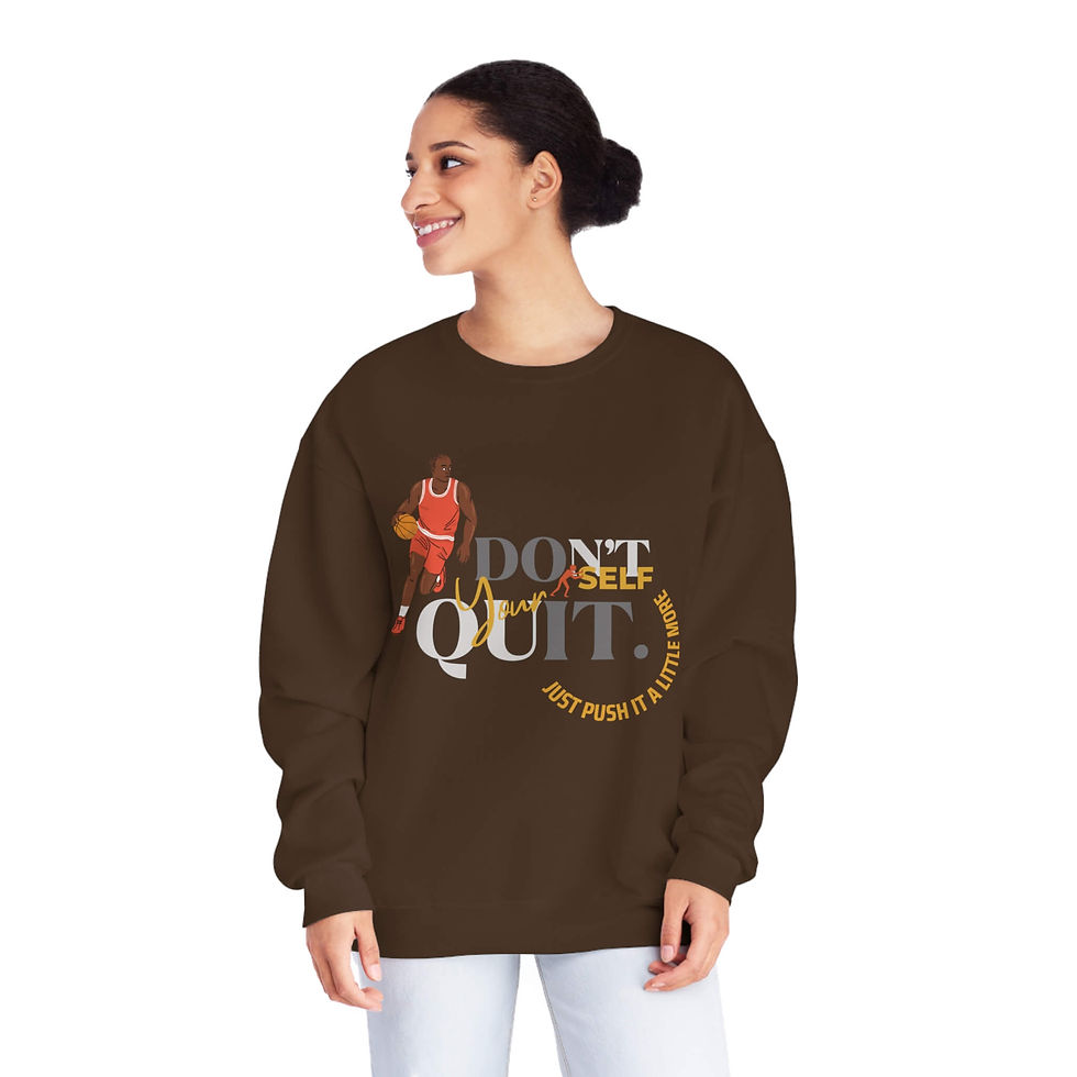Chocolate Women's 'Persistence Play' Crewneck Sweatshirt Front View
