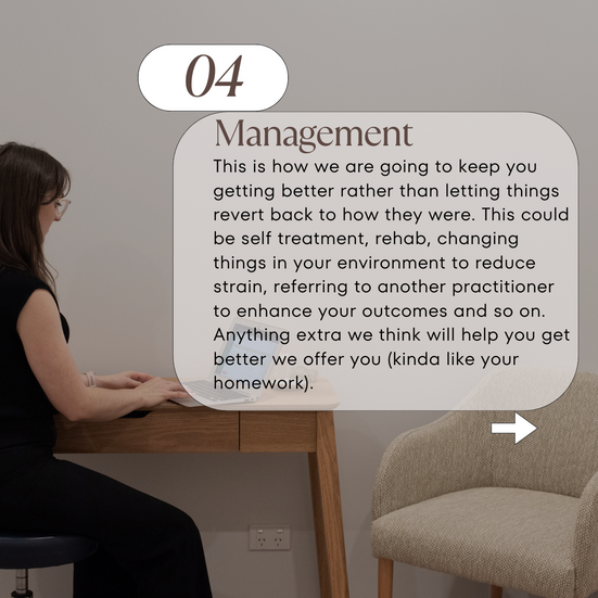 osteopath doing client management