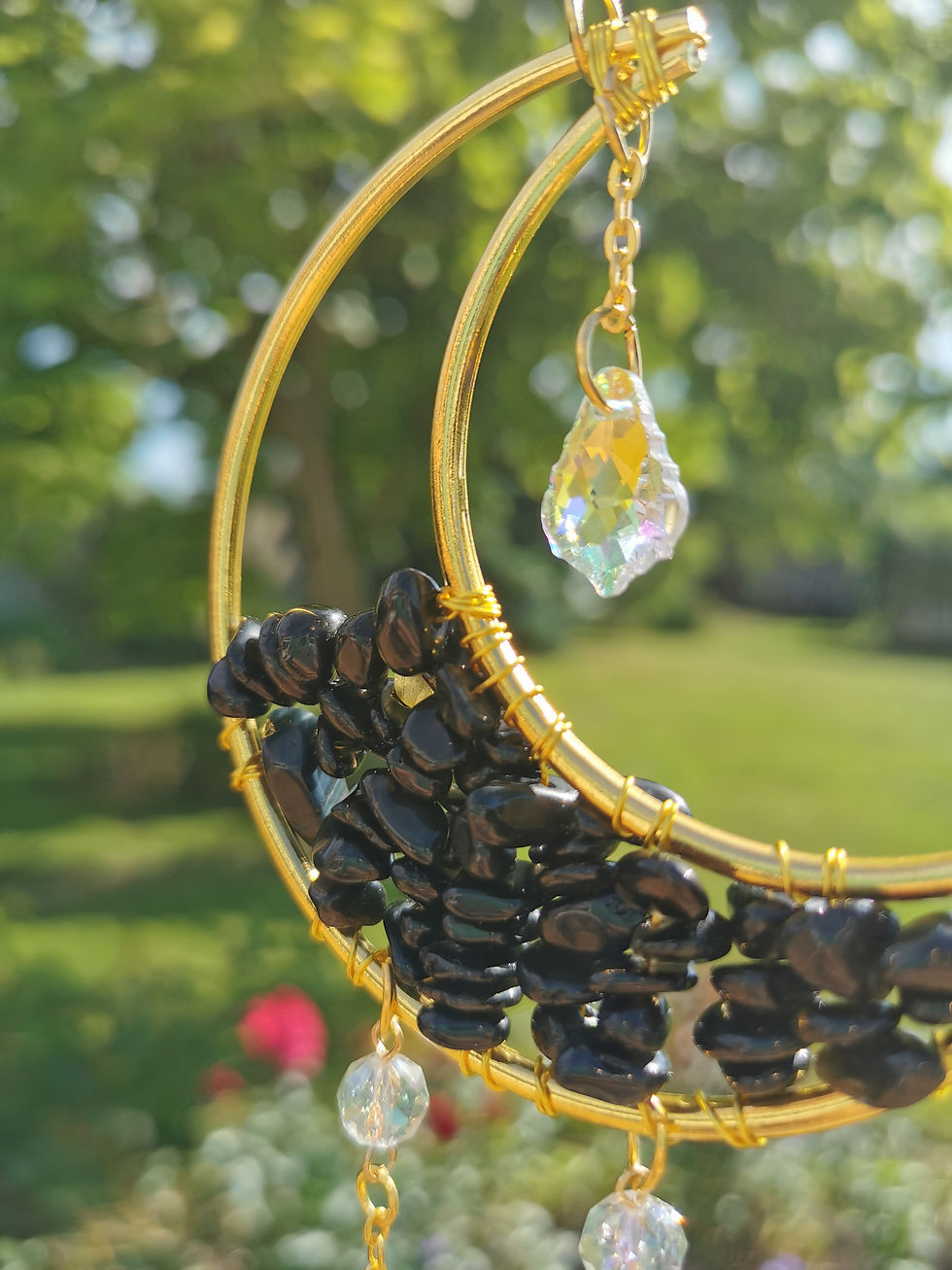 Miniature : SunCatcher - Attrape Soleil "Croissant de lune Onyx"