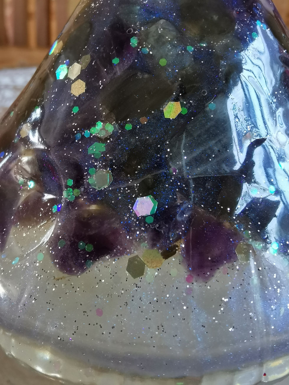 Miniature : Box "champignon" Améthystes et Labradorites