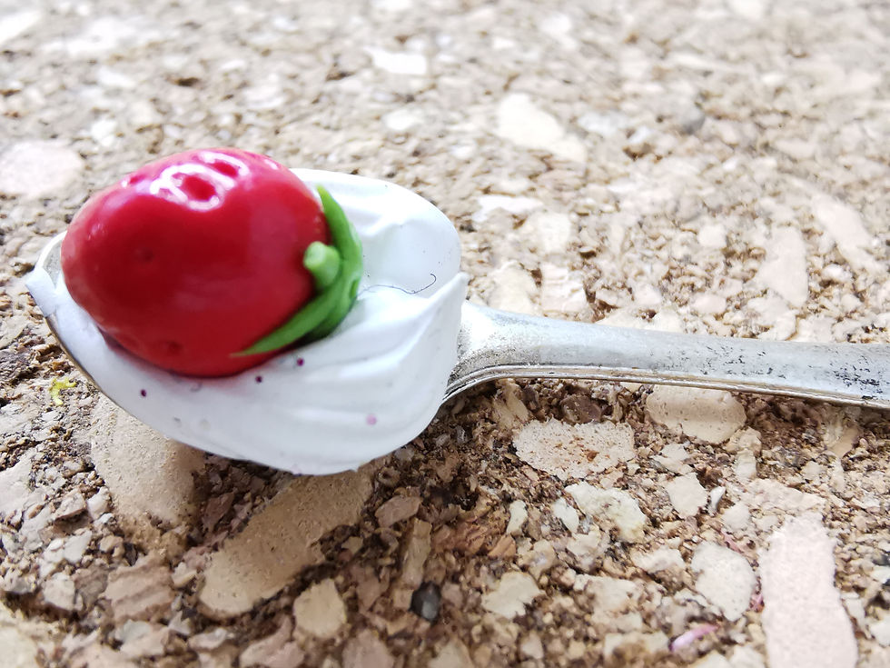 Cuillère gourmande "Fraise et chantilly"