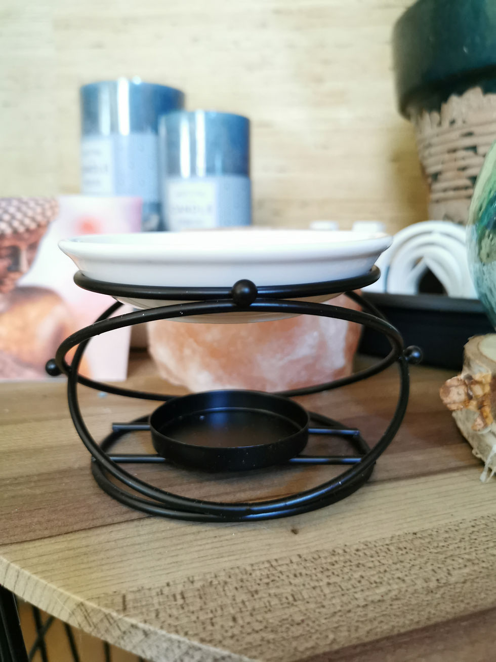 Miniature : Brûle parfums "Métal noire et Céramique"