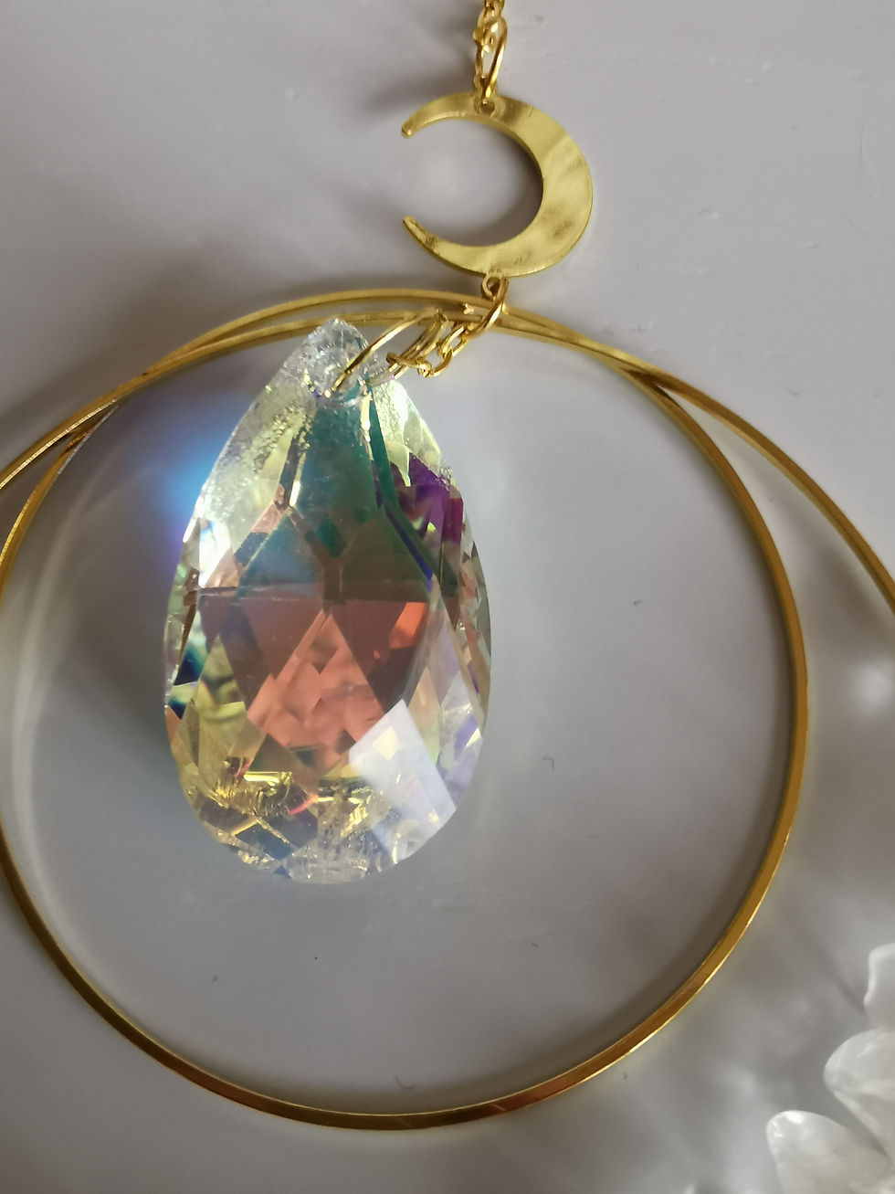 Miniature : SunCatcher - Attrape Soleil « Cristal de roche et Opaline »