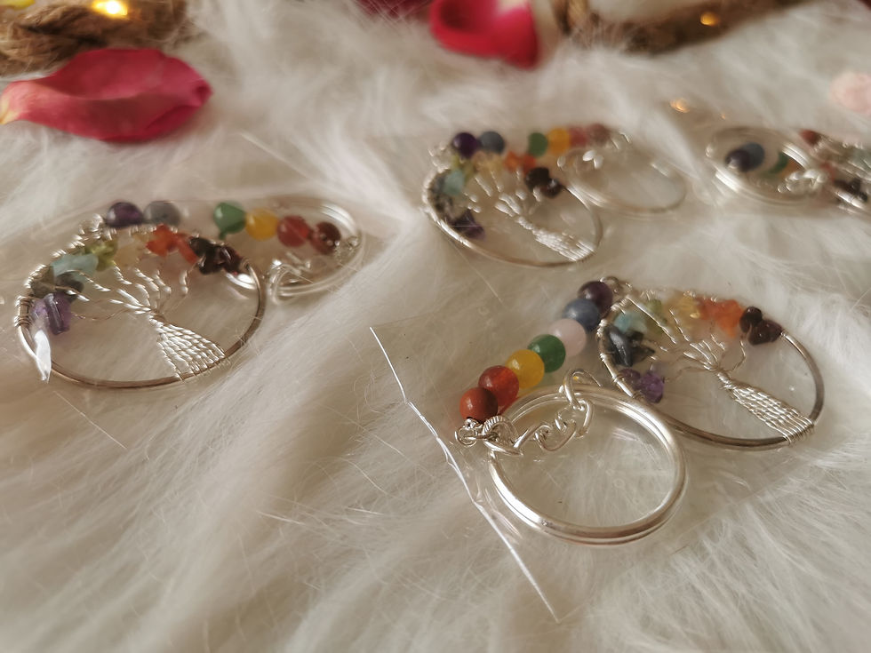 Miniature : Porte clefs "7 Chakras - Arbre de vie "