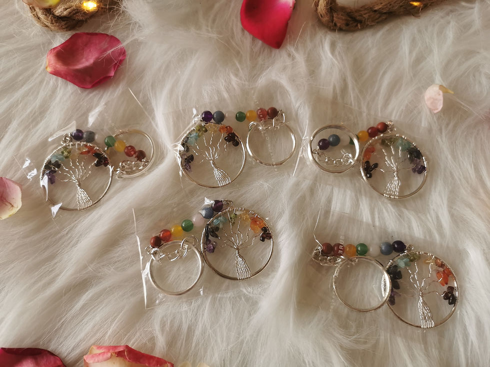 Miniature : Porte clefs "7 Chakras - Arbre de vie "