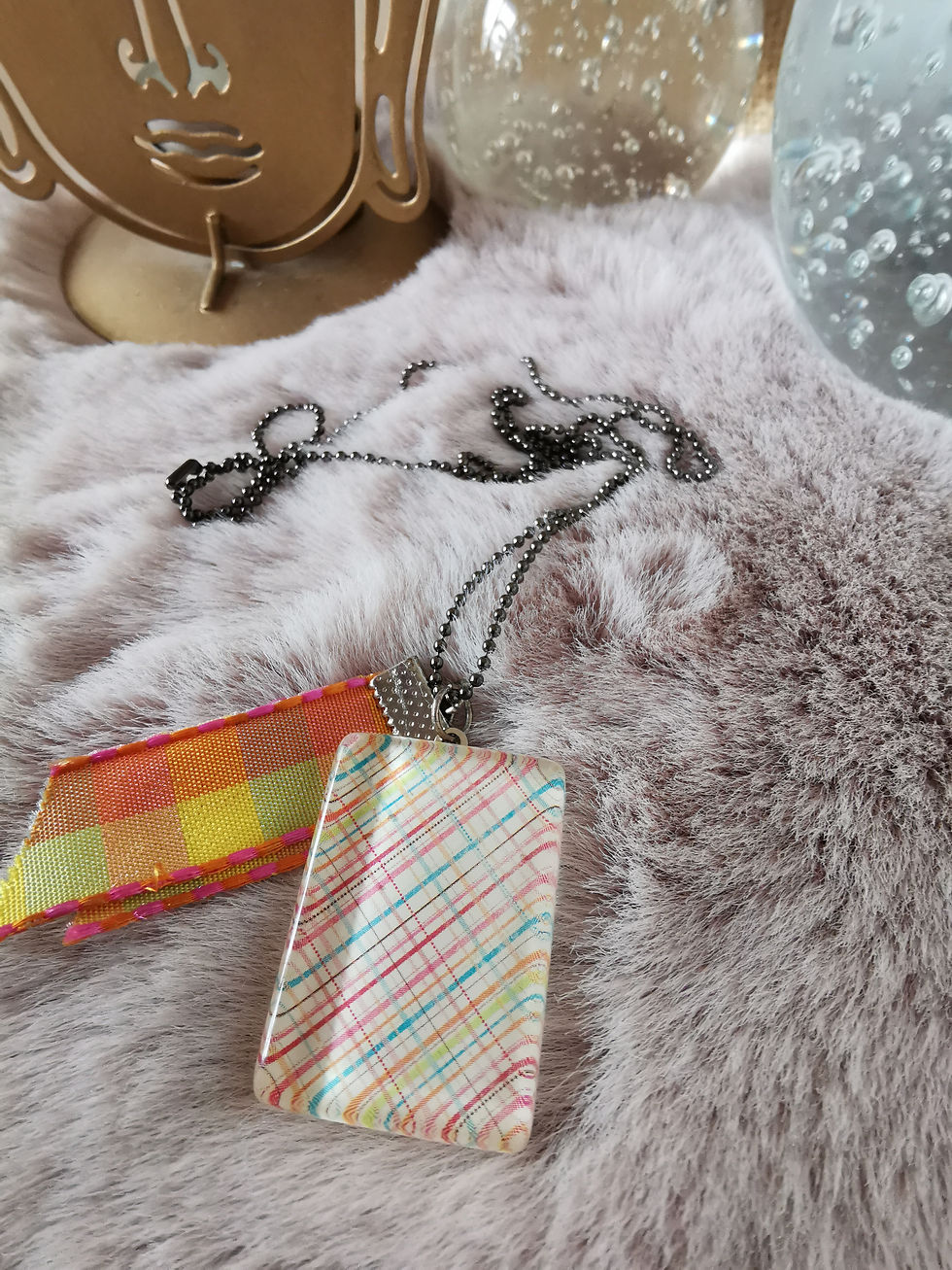 Miniature : Collier cabochon "Madras"