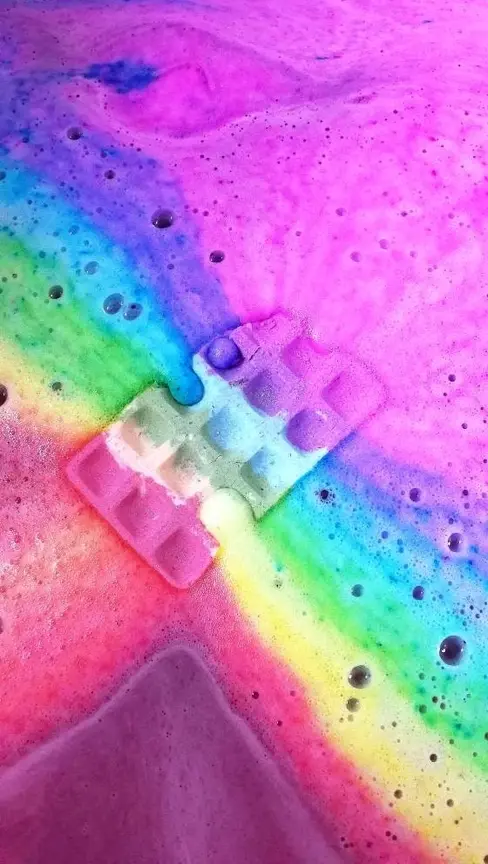 Miniature : Bombe de bain "Gaufre Arc en ciel"