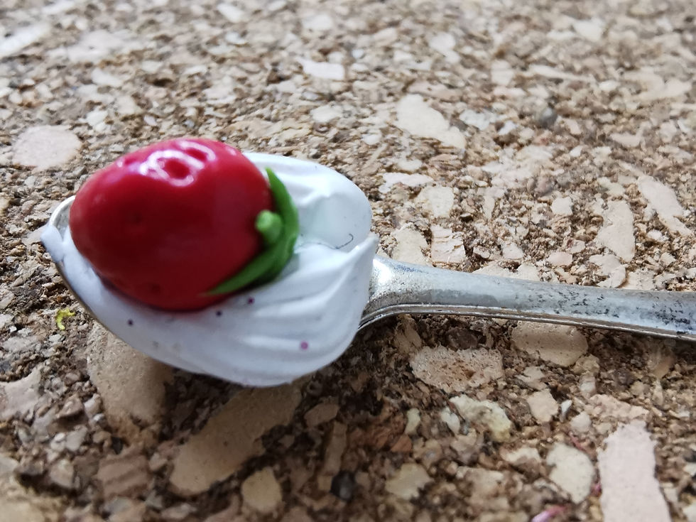 Miniature : Cuillère gourmande "Fraise et chantilly"