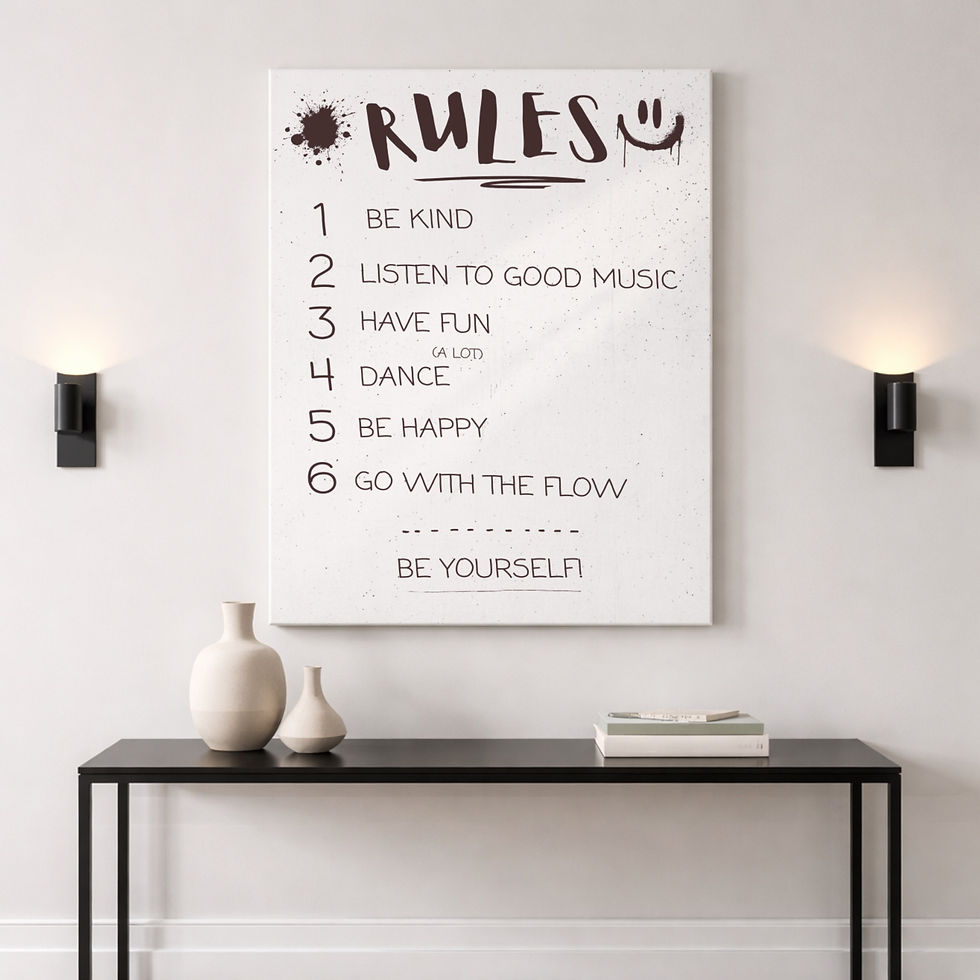 Miniaturbild: „New Rules“ - Fine Art Leinwand