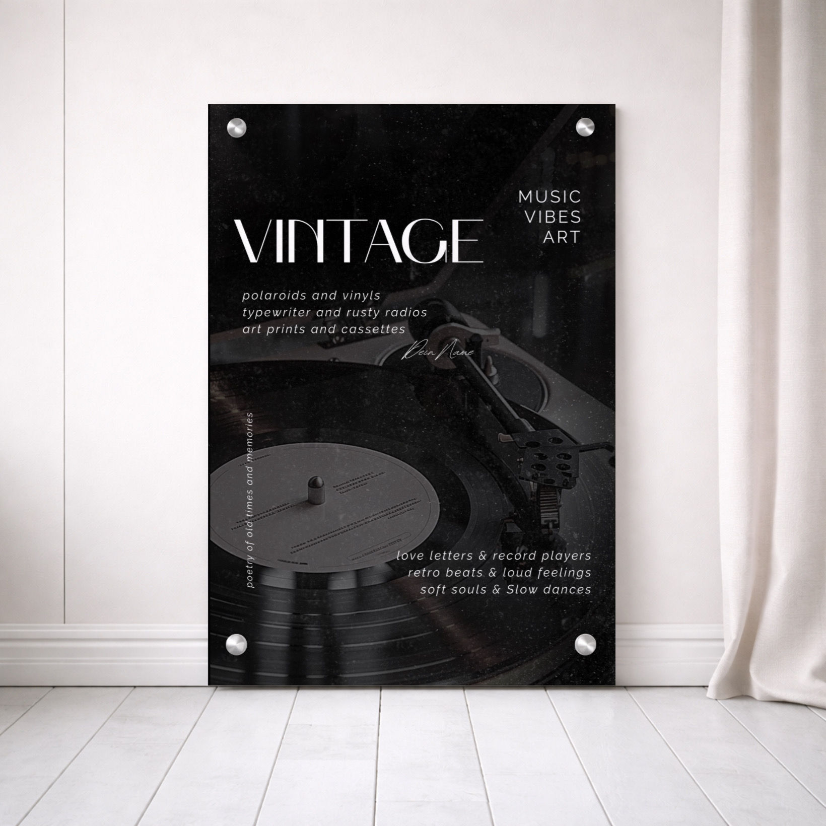 „Black Vintage“ - Fine Art Acryl Glas