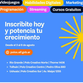 SE ABREN LAS INSCRIPCIONES PARA EL SEGUNDO CUATRIMESTRE EN LOS POLOS CREATIVOS
