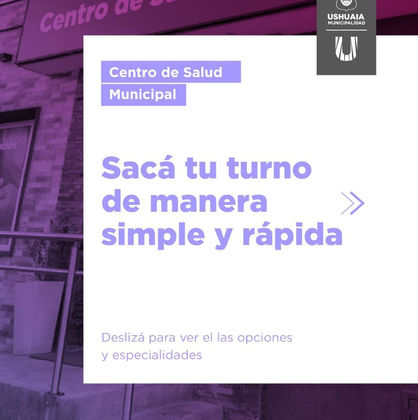 LA MUNICIPALIDAD INFORMA LAS MODALIDADES PARA SOLICITAR TURNOS EN EL CENTRO DE SALUD MUNICIPAL