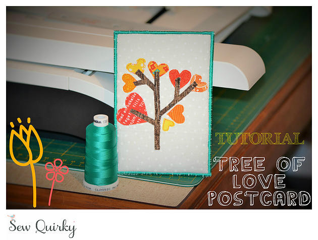 Project Made: Fabric Postcard (Tree of Love) Tutorial