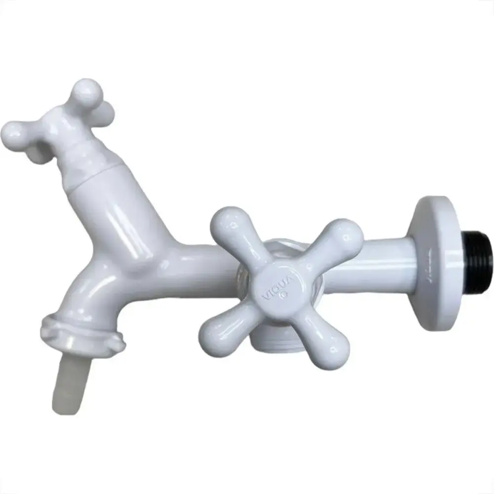 Torneira Maquina De Lavar/Tanque Viqua  - C-33 Branca Abs