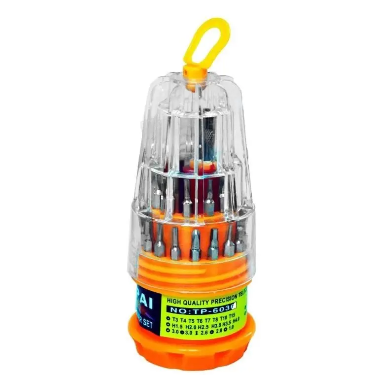 Jogo de Chave Intercambiavel 31 Pontas em 1 Estojo