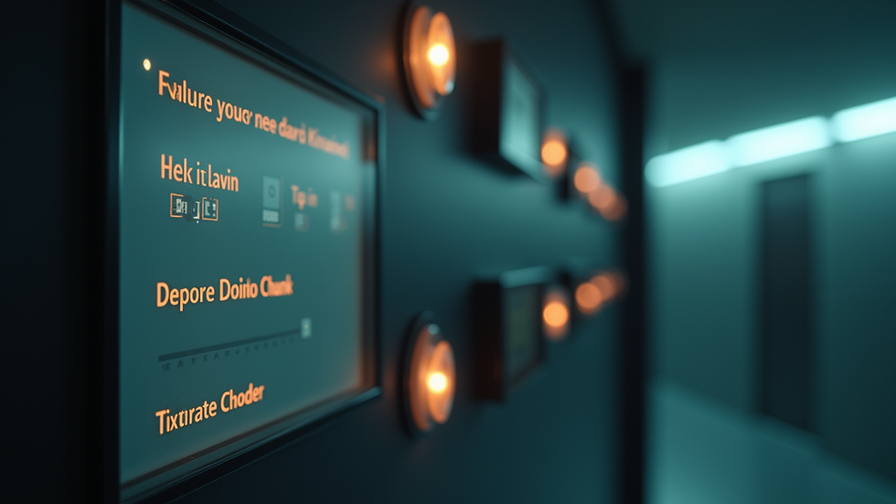 Close-up view of a sensory deprivation tank control panel with digital settings