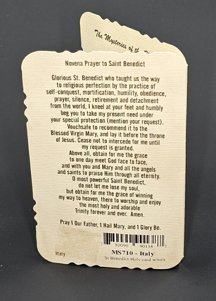 Thumbnail: St Benedict Prayer Card and Rosary