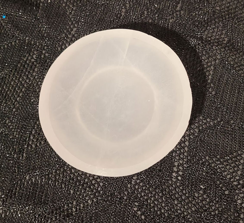Miniature : Selenite Round Bowl with Base