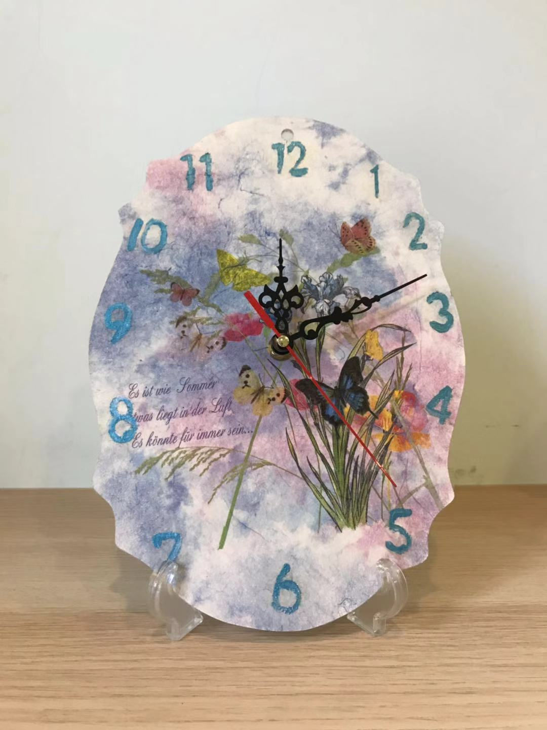 拼貼手工製品 (蝶谷巴特成品) - 時鐘