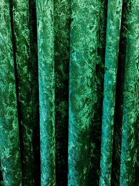 Emerald Green Crushed Velvet Drape