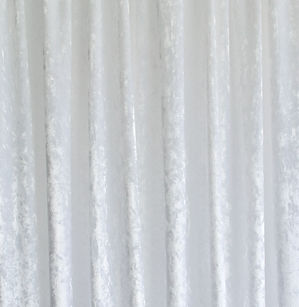 White Crushed Velvet Drape