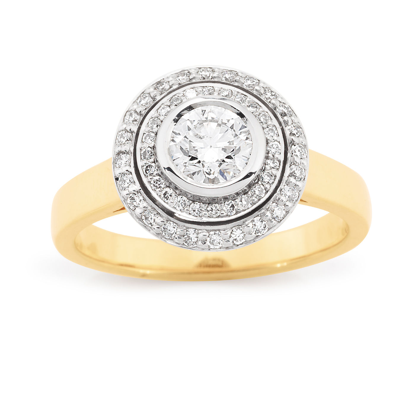 "Duchess" Double Halo Engagement Ring