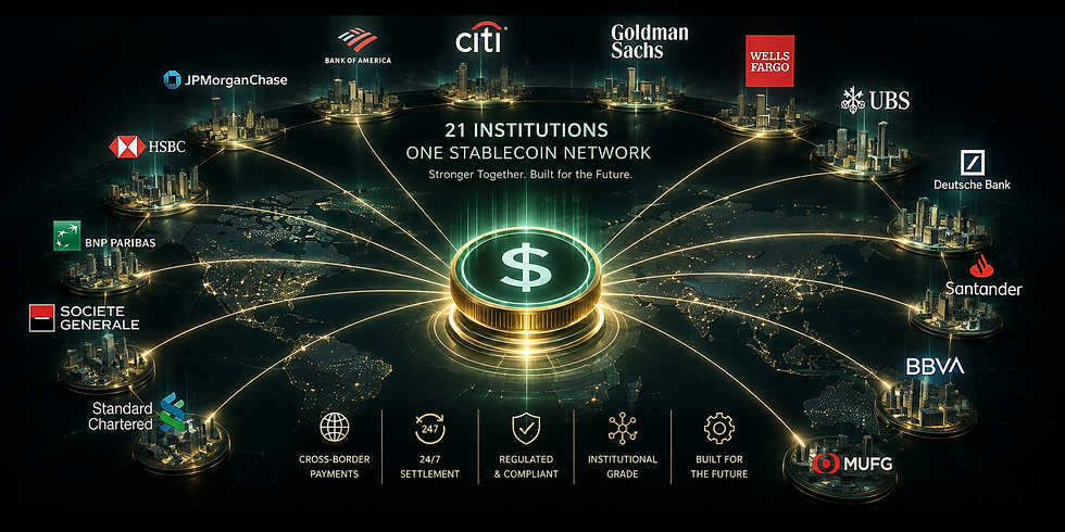 The Banks Are Building The New Money Rail - 21 Institutions. One Stablecoin. A New Era of Financial Infrastructure.