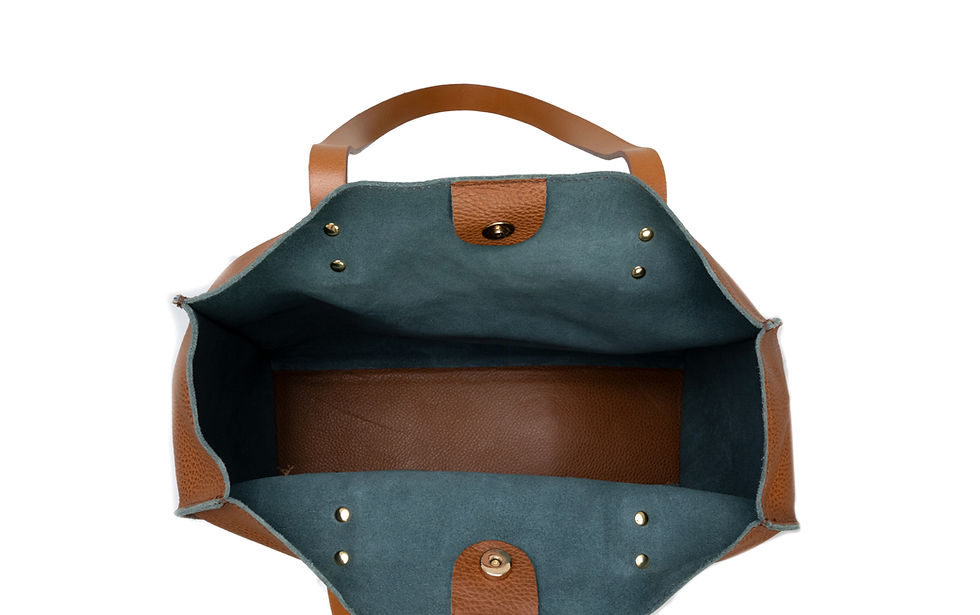 Thumbnail: Saddle Shopper (Carmel/Teal)