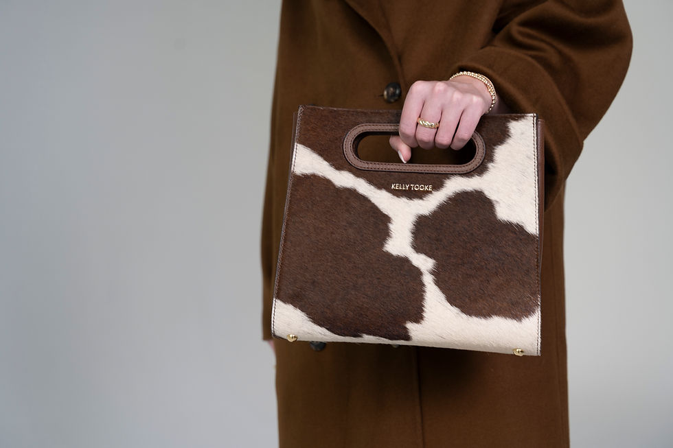 Thumbnail: Box Clutch (Calf Hair Cognac H)