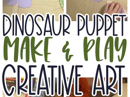 Brontosaurus Puppet Creative Art for Preschoolers