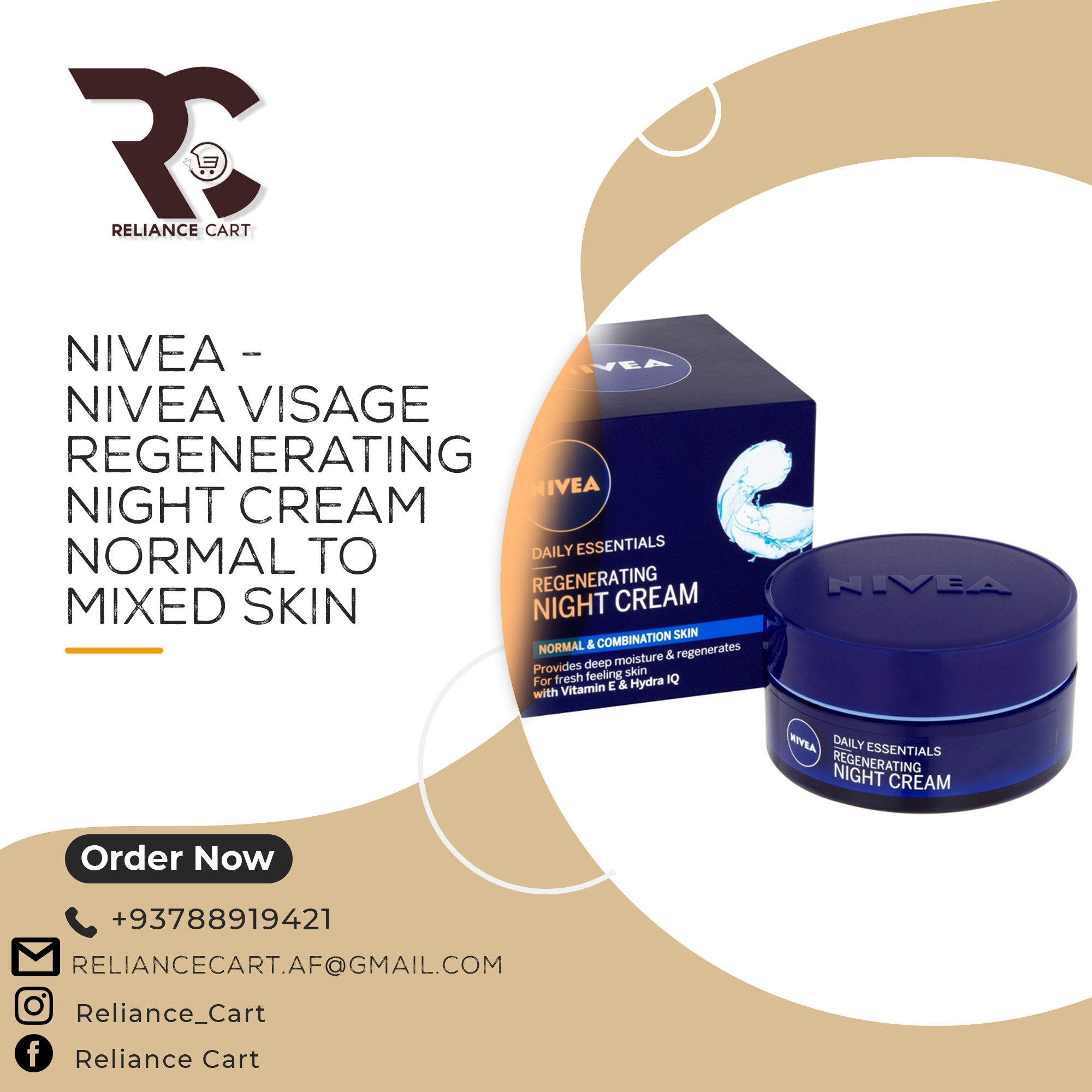 Nivea Visage Regenerating Night Cream normal to mixed skin