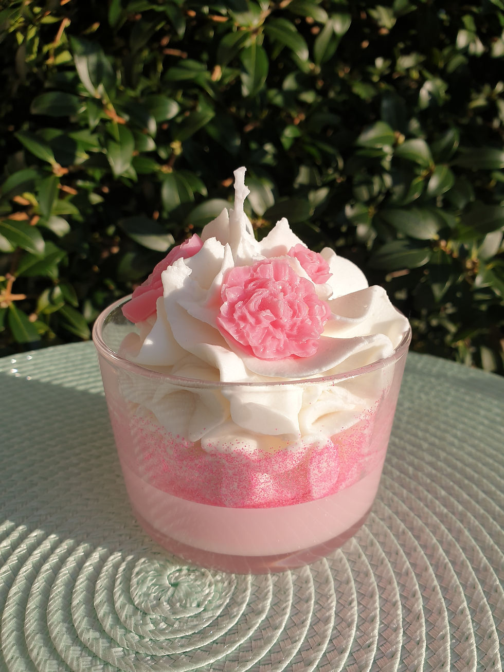 Miniature : Bougie chantilly parfumée - La vie en rose
