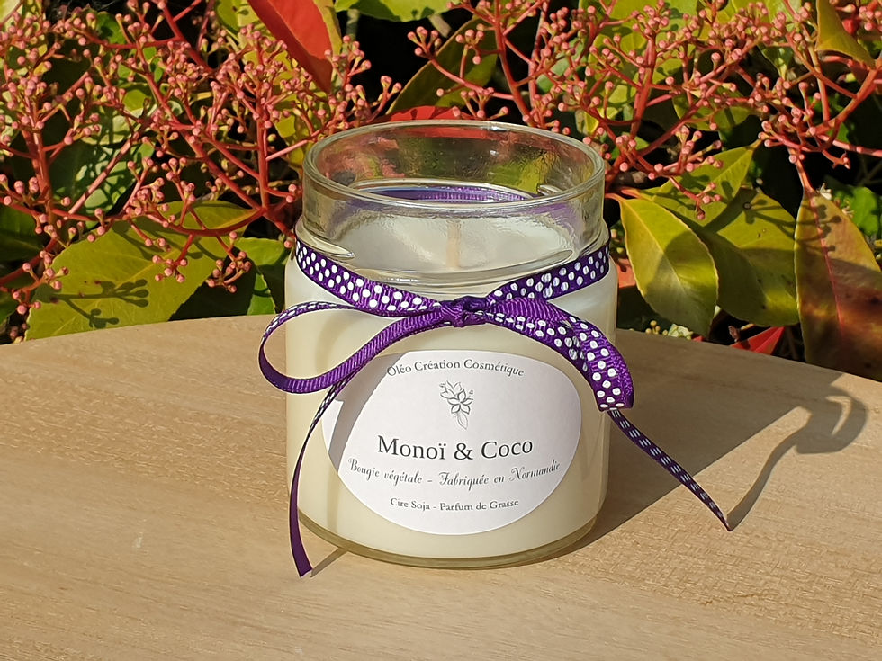 Miniature : Bougie parfumée         Monoï et coco -  Grand modèle