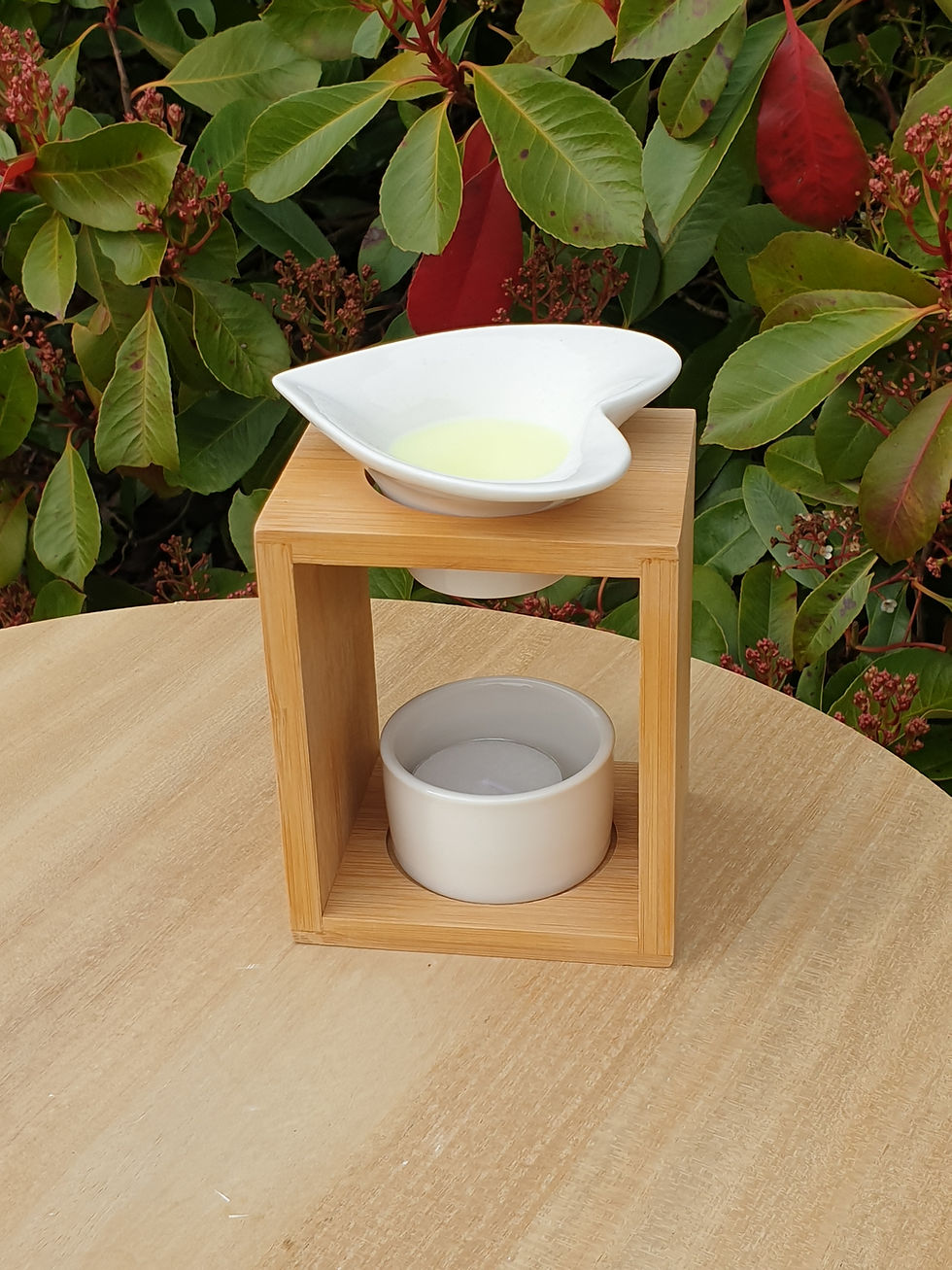 Brûle parfum en céramique et bambou - Arum