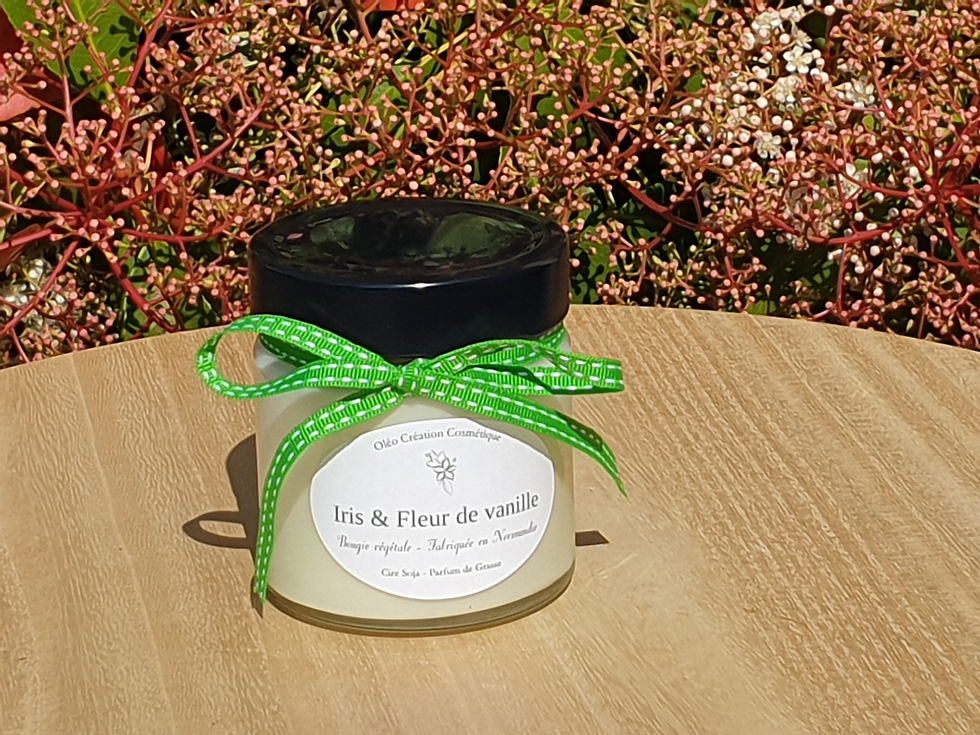 Miniature : Bougie parfumée Iris et fleur de vanille - Grand modèle