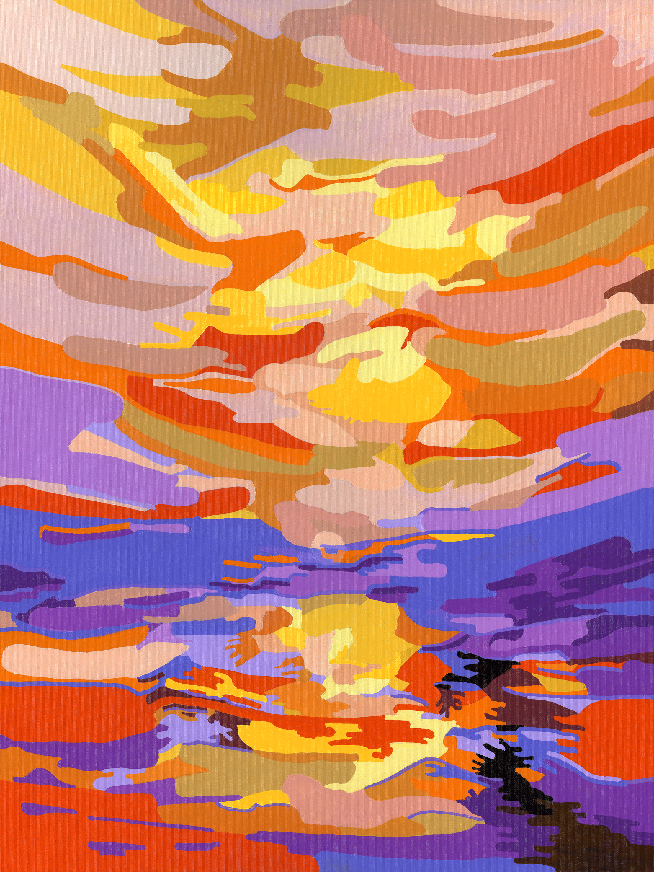 Coucher de soleil 60x80