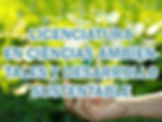 Lic. en Ciencias Ambientales y Desarrollo Sustentable