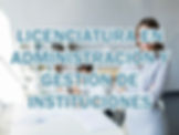 Lic. en Administración y Gestión de Instituciones