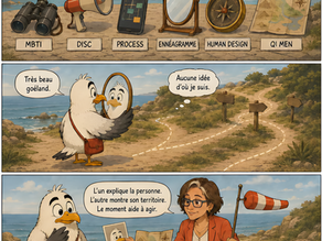MBTI, Ennéagramme, Human Design dressent votre portrait. Le Qi Men Dun Jia, lui, dessine la carte de votre territoire. Une BD pour comprendre la différence.